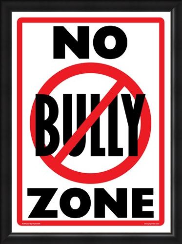 Framed Framed No Bully Zone - Playground Rules