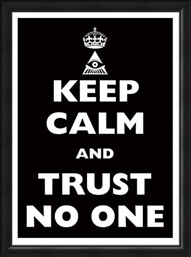 Framed Framed Keep Calm & Trust No One - Keep Calm & Carry On