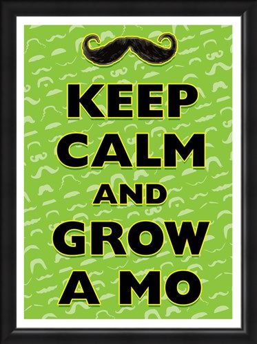 Framed Framed Keep Calm & Grow A Mo - Keep Calm & Carry On