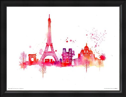 Framed Framed Paris Skyline - Summer Thornton
