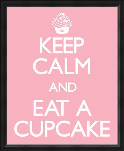 Framed Framed Keep Calm and Eat a Cupcake - Keep Calm and Carry On