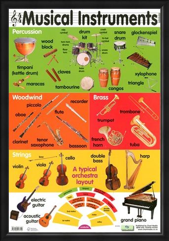 Musical Instruments, Educational Children's Chart Poster - Buy Online