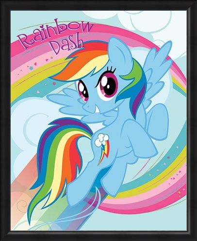 Framed Framed Rainbow Dash - My Little Pony