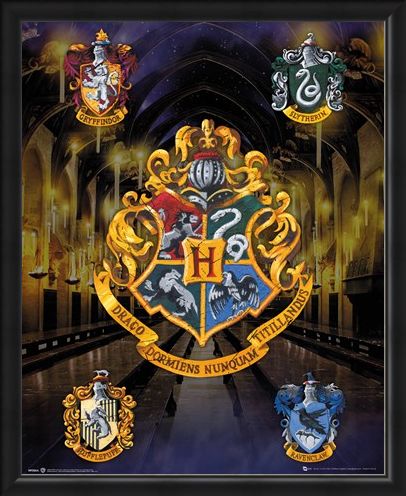 Framed Framed House Crests - Harry Potter