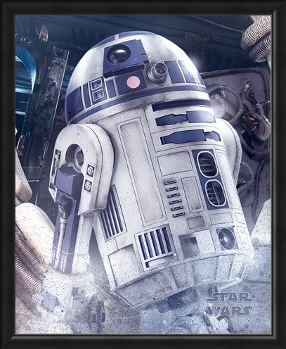 Framed Framed R2-D2 Droid - Star Wars The Last Jedi