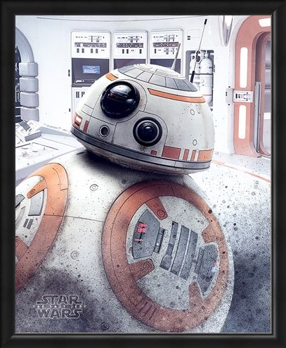Framed Framed BB-8 Peek - Star Wars The Last Jedi