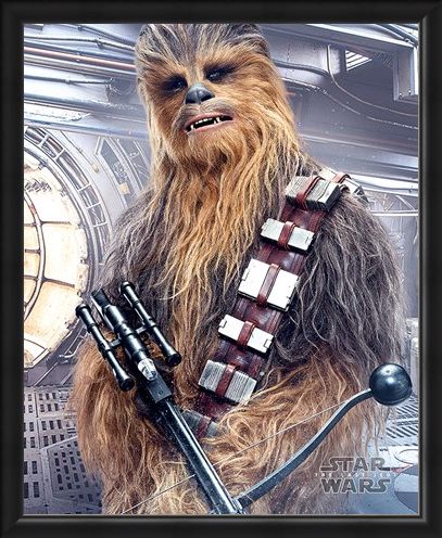 Framed Framed Chewbacca Bowcaster - Star Wars The Last Jedi
