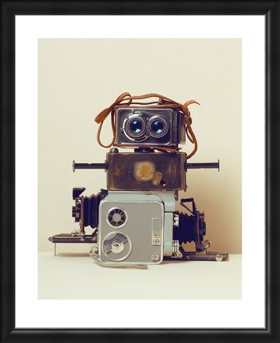 Framed Framed Robot Hair - Ian Winstanley