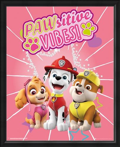 Framed Framed Pawsitive Vibes - Paw Patrol
