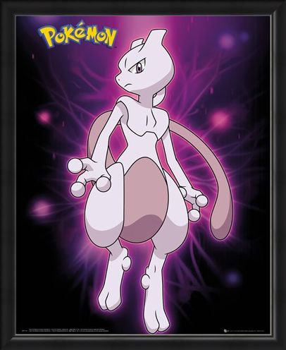 Framed Framed Mewtwo Neon - Pokemon