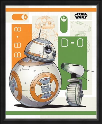 Framed Framed The Rise Of Skywalker BB8 and D-0 - Star Wars