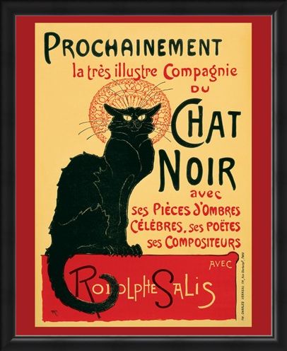 Framed Framed Tournee du Chat Noir (Turn of the Black Cat) - Theophile Alexandre Steinlen