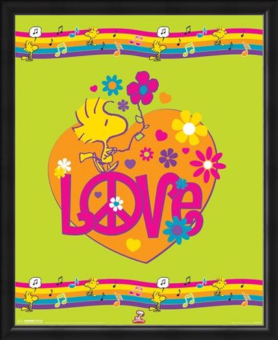 Framed Framed Woodstock Gets Groovy - Peanuts