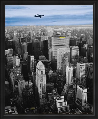 Framed Framed Flying High above The MetLife Building - New York City