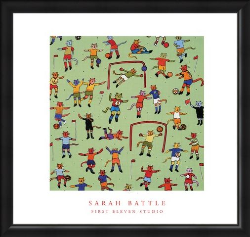 Framed Framed Football Cats - Sarah Battle