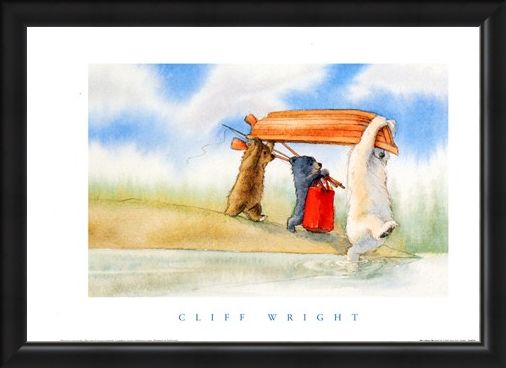 Framed Framed Boating Bears - Cliff Wright