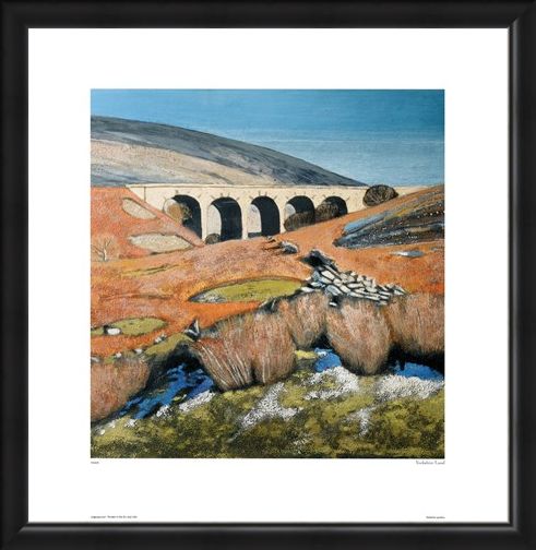 Framed Framed Yorkshire Landscape with Viaduct - Lydia Bauman