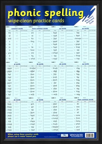 Framed Framed Phonic Spelling Practice Cards - Learning to Spell