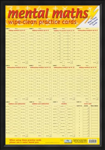 Framed Framed Mental Maths - Wipe Clean Practice Cards