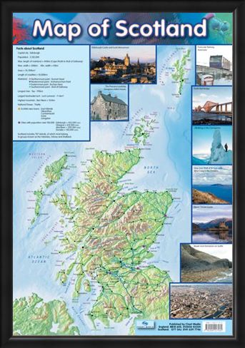 Framed Framed Map Of Scotland - Travel Companion