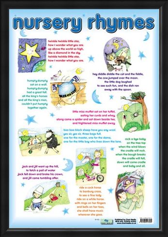 Framed Framed Nursery Rhymes - Traditional Nursey Rhymes for Children