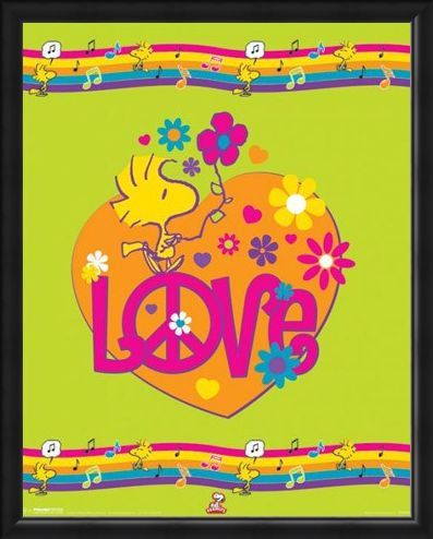 Framed Framed Woodstock Gets Groovy - Peanuts