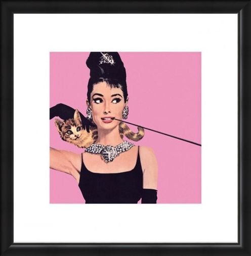 Framed Framed Audrey Hepburn - Pink - Audrey Hepburn