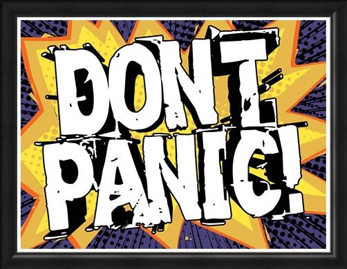 Framed Framed Don't Panic - Pop Art Style
