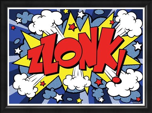 Framed Framed Comic Style Explosion - Zlonk!