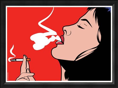 Framed Framed Smoke - Pop Art Exhale