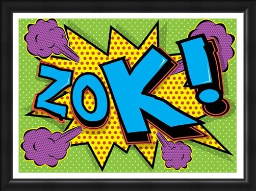 Framed Framed Zok! - Pop Art Explosion