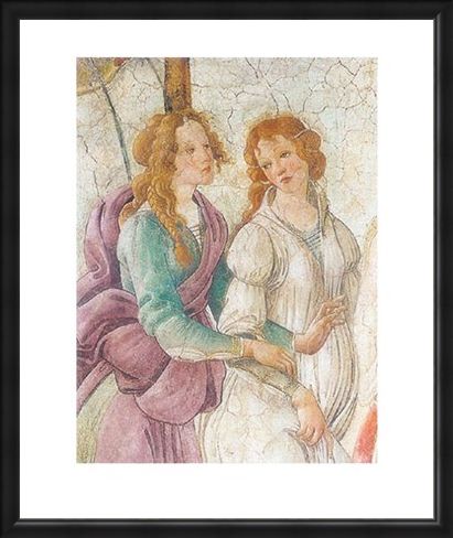 Framed Framed Venus Offers Gifts - Sandro Botticelli