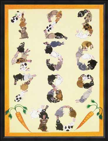Framed Framed Counting Bunnies - Educational Fun