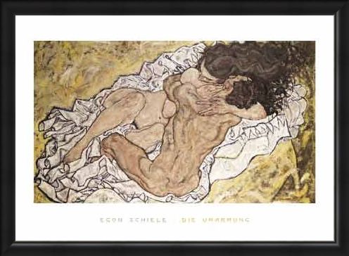 Framed Framed The Embrace (Lovers II), 1917 - Egon Schiele