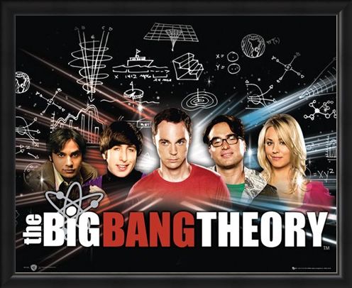Framed Framed Raj, Howard, Sheldon, Leonard & Penny - The Big Bang Theory