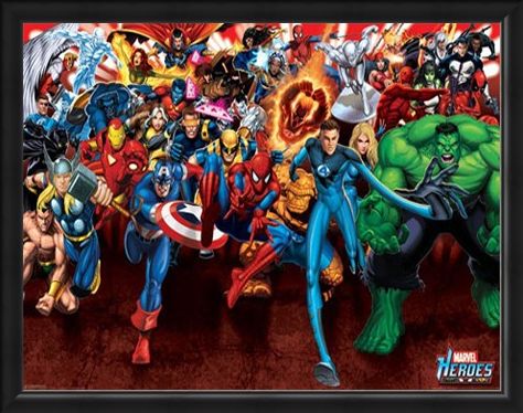 Framed Framed Here To Save The Day - Marvel Heroes