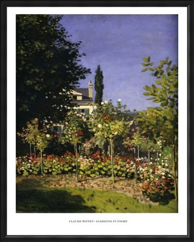 Framed Framed The Garden in Bloom - Claude Monet