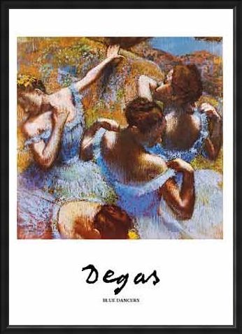 Framed Framed Blue Dancer - Edgar Degas