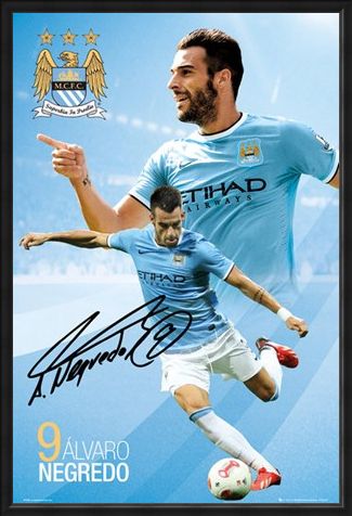 Framed Framed Alvaro Negredo - Manchester City Football Club