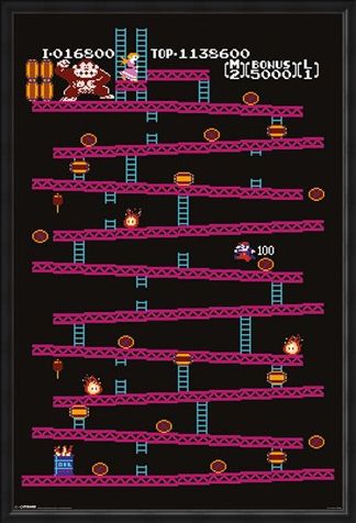 Framed Framed Donkey Kong - Retro Gaming