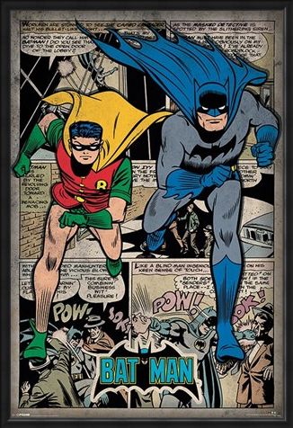 Framed Framed Batman Comic Book Montage - DC Comics