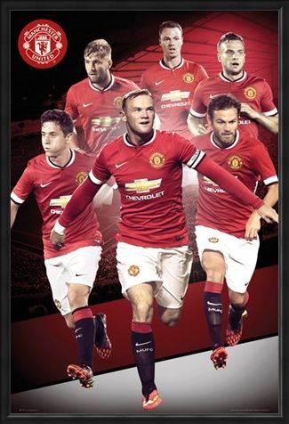 Framed Framed Manchester United Star Players 2014/15 - Manchester United Football Club