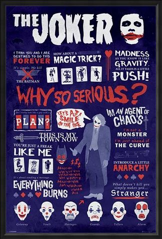 Framed Framed Joker Quotographic - Why So Serious?
