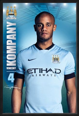 Framed Framed Vincent Kompany - Manchester City Football Club