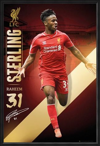Framed Framed Raheem Sterling - Liverpool Football Club