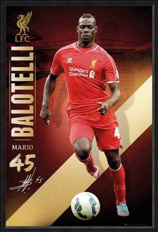 Framed Framed Mario Balotelli - Liverpool Football Club