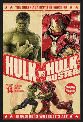 Framed Framed Hulk Vs Hulkbuster - Avengers Age of Ultron