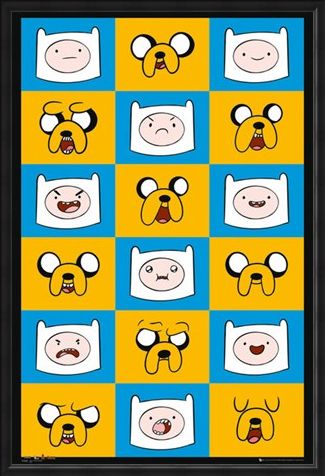 Framed Framed Finn & Jake Funny Faces - Adventure Time