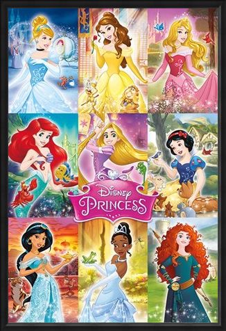 Framed Framed Princess Collage - Disney Princess
