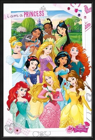 Framed Framed I Am A Princess - Disney Princess
